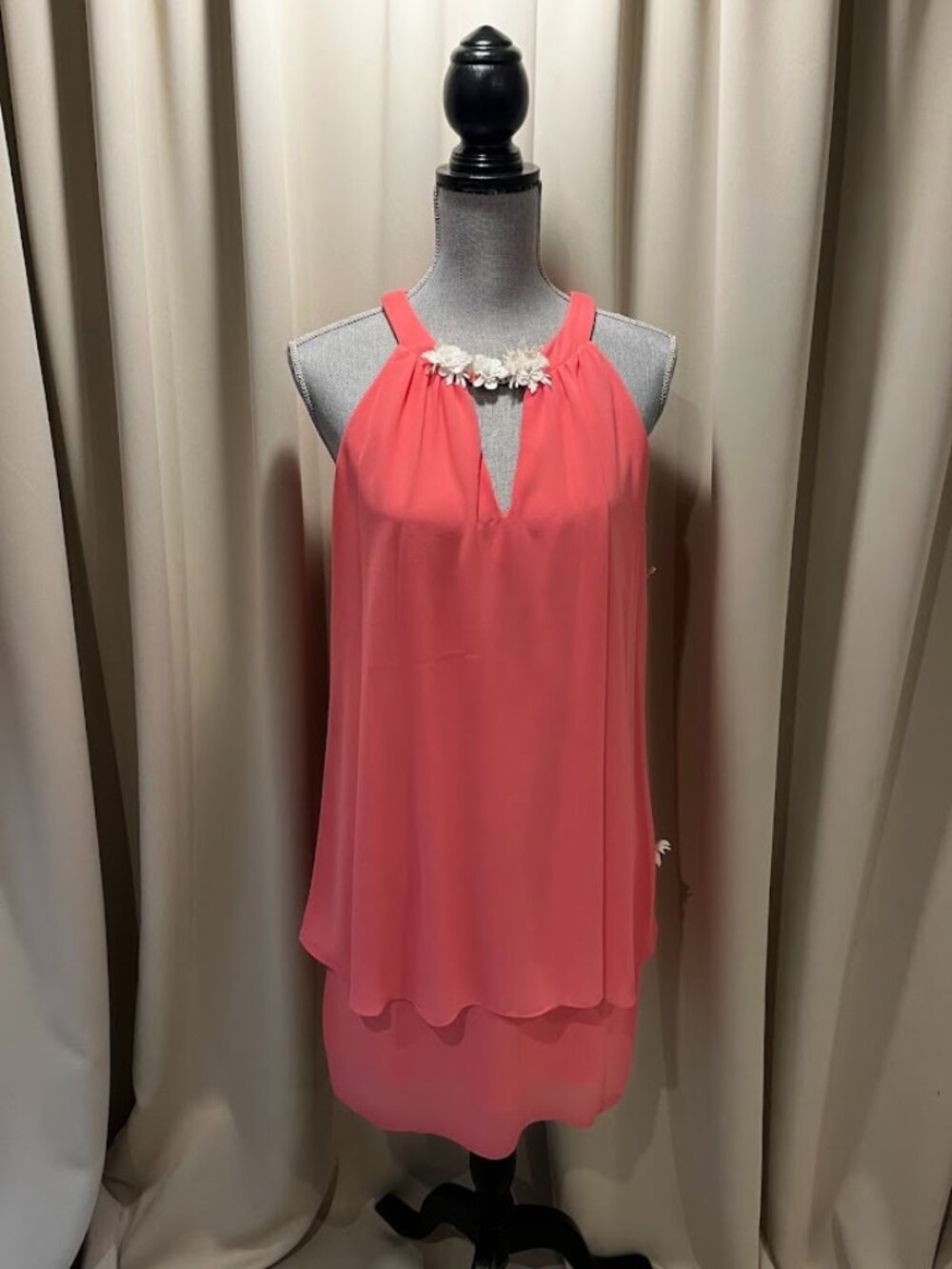 Jessica Howard Coral Coctail Dress with Embellishments NWT Size 6